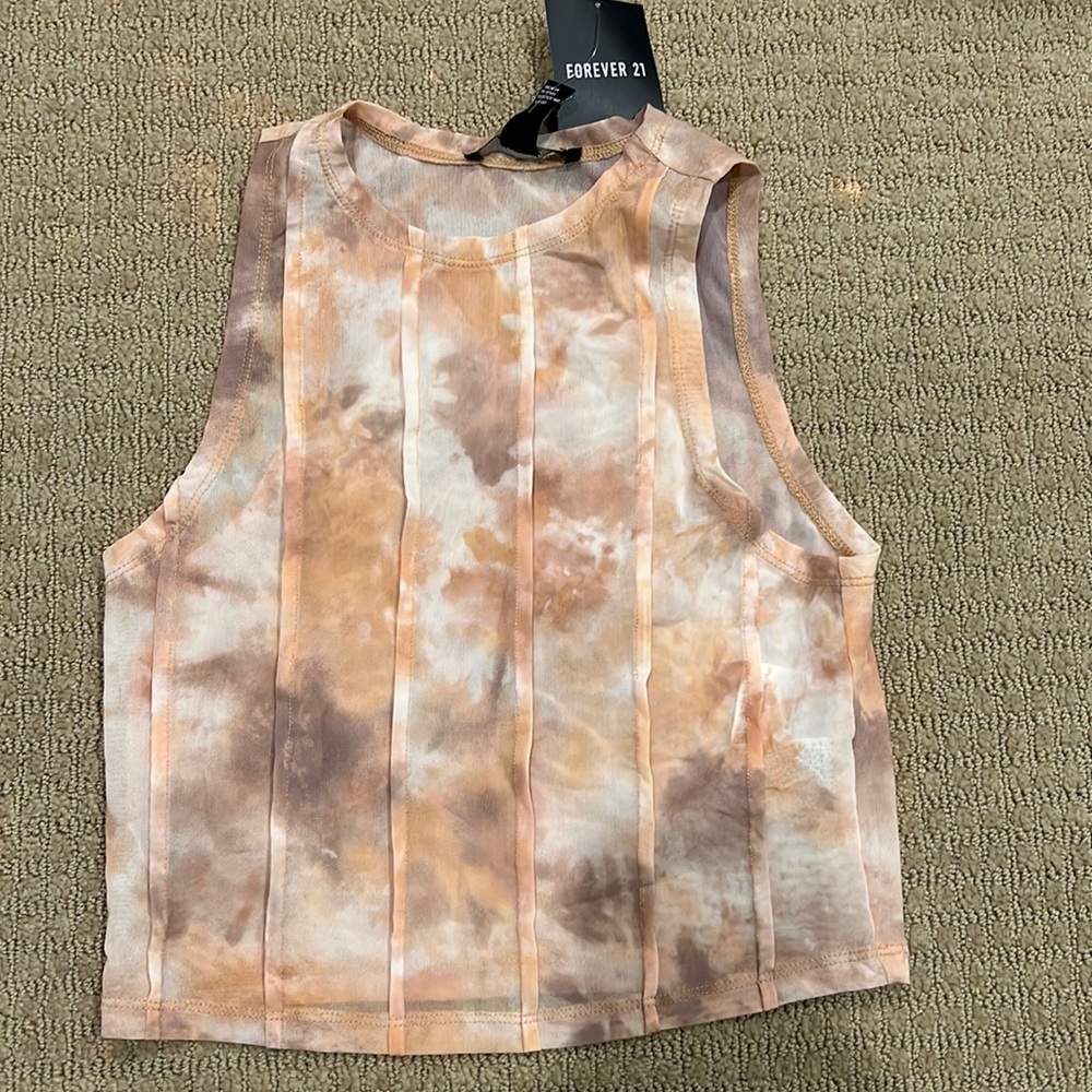 Forever 21 Taupe/Multi Knit Top